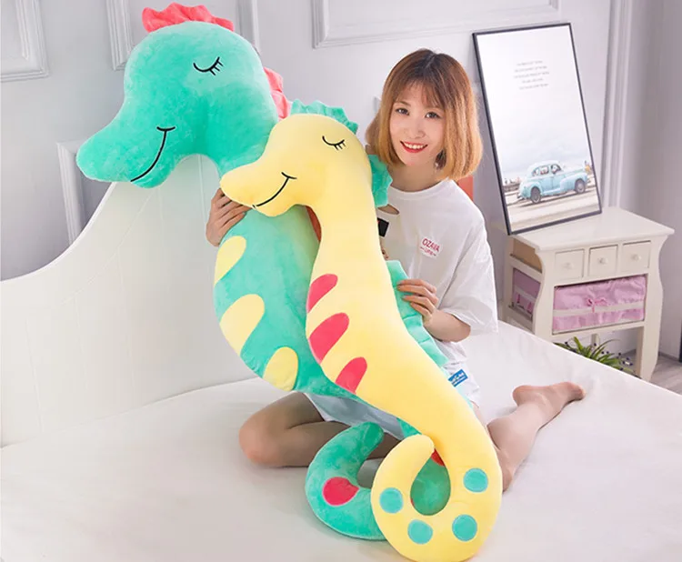 45cm Creative Hippo Plush Toy Stuffed Doll Sea Horse Throw Pillow Baby Sleep | Игрушки и хобби