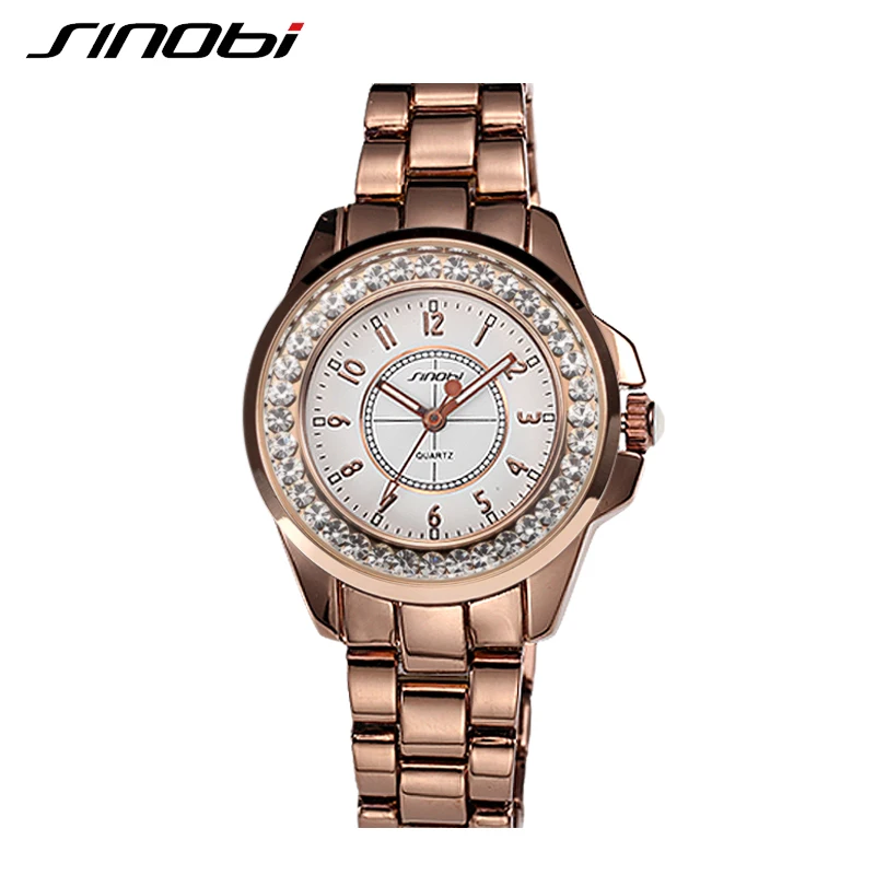 Sinobi любители часы свободного покроя аналоговый нержавеющей стали женщины и
