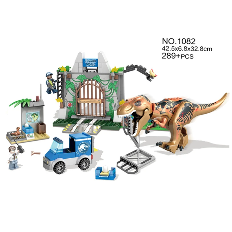Совместим с Lepining мир Юрского периода фигурки Raptor Pterosauria Triceratop Indomirus T Rex