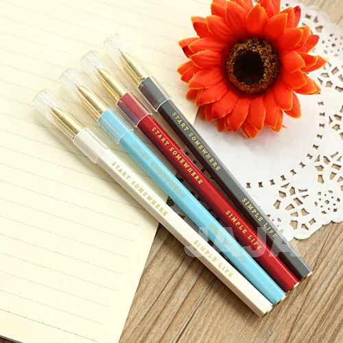 

Simple 0.35mm gel pen Vintage writing pens Office papelaria School stationery supplies (dd-1251)