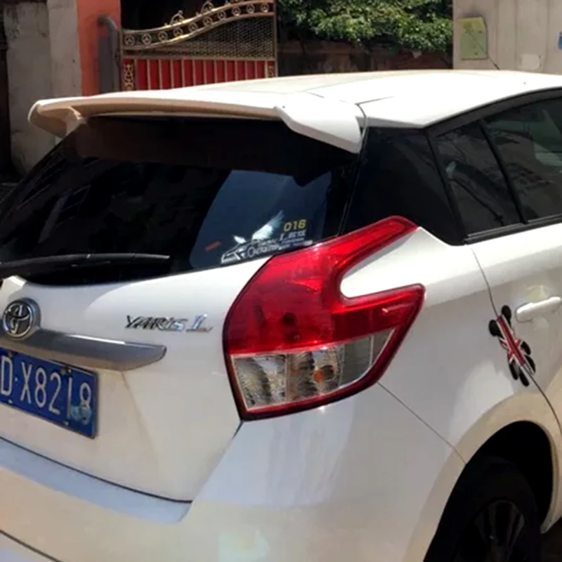 Для Toyota Yaris спойлер спойлер Высокое качество ABS Материал заднего крыла первоклассника или черный или белый спойлер