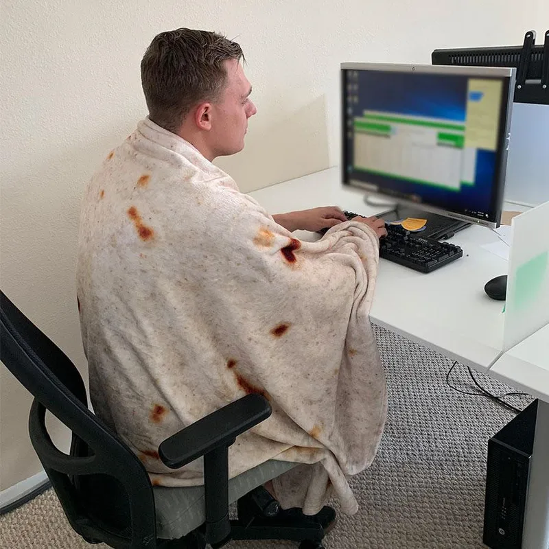 Забавное одеяло Burrito тортильская накидка плед s мексиканское шерпа флисовое