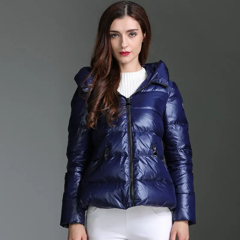 Autumn Winter Women Thickening Down Jacket Parkas 2018 New Hooded Cape style Blue Tightening White Duck Coat lj909 | Женская одежда