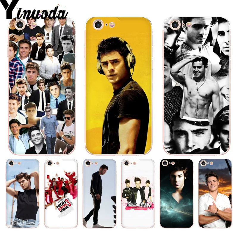Yinuoda для iphone 7 6 X Чехол Зак Эфрон high school musical 3 чехол мобильного телефона iPhone 8 6S Plus 5 5S