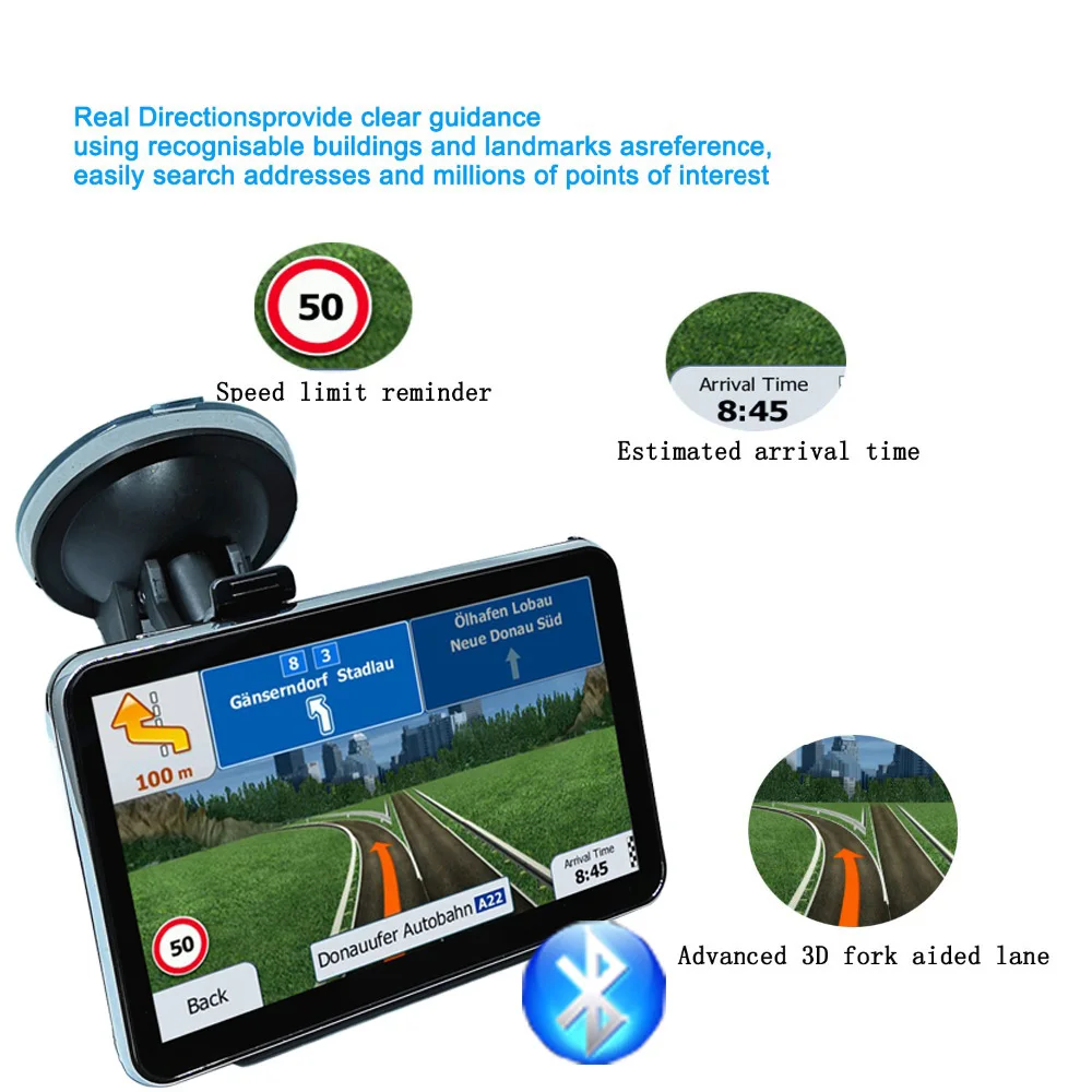 Автомобильный GPS навигатор navitel fmsatellite 128 дюйма с Bluetooth|GPS для транспорта| |