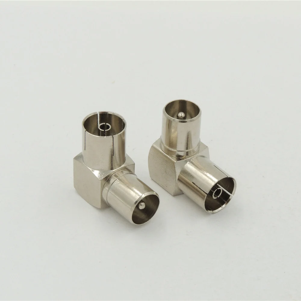 

20 шт. медный DVB-T TV PAL штекер к гнезду правый угол RF адаптер разъем M/F