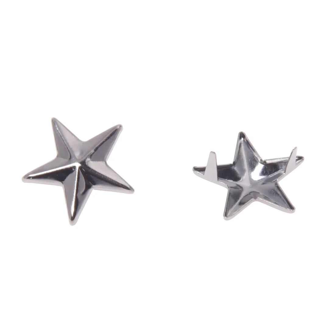 100 X Rivets applies gray dark 15mm star rivets for bag / shoes gloves |