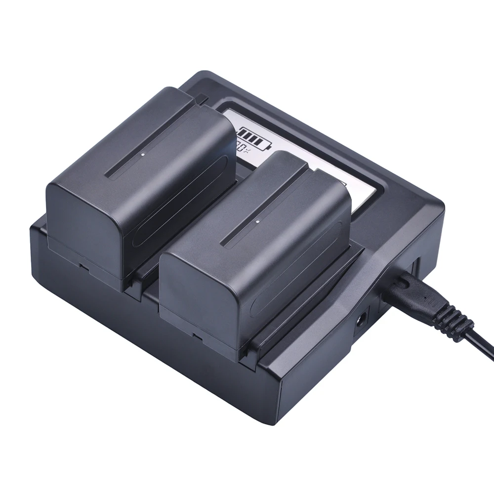 Комплект из 2 предметов 5200 мА/ч, NP-F750 NP-F770 Li-Ion Батарея+ ЖК-дисплей быстрая Зарядное устройство для Sony NP F970 F960 ccd-tr917 ccd-tr940 ccd-trv101 ccd-trv215