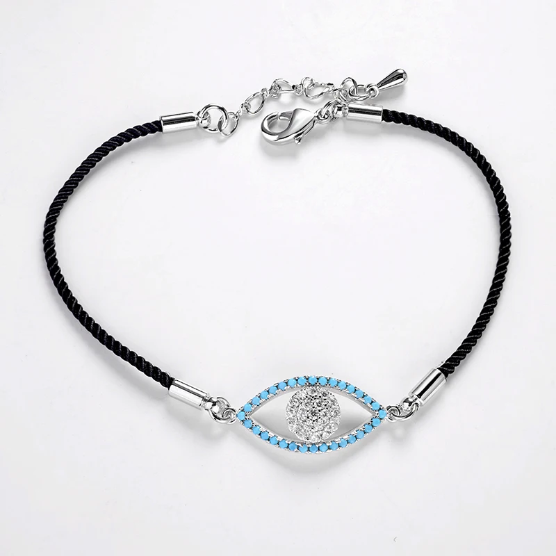 Классический острый гибкий браслет Модная бижутерия Черная веревка цепочка