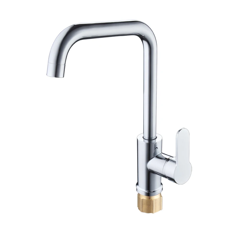 

All Cuisine Kitchen Faucet Hot & Cold Wash Basin Faucet Stainless Steel Sink Faucet Rotary Laundry Tank Faucet