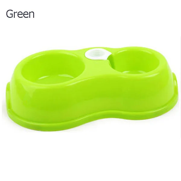 Green Двухпортовый автоматический дозатор воды для собак, кормушка, миска для кошек, миска для еды, миска для домашних животных, миски для питья маленьких собак, чайник для котенка - Цвет: Green