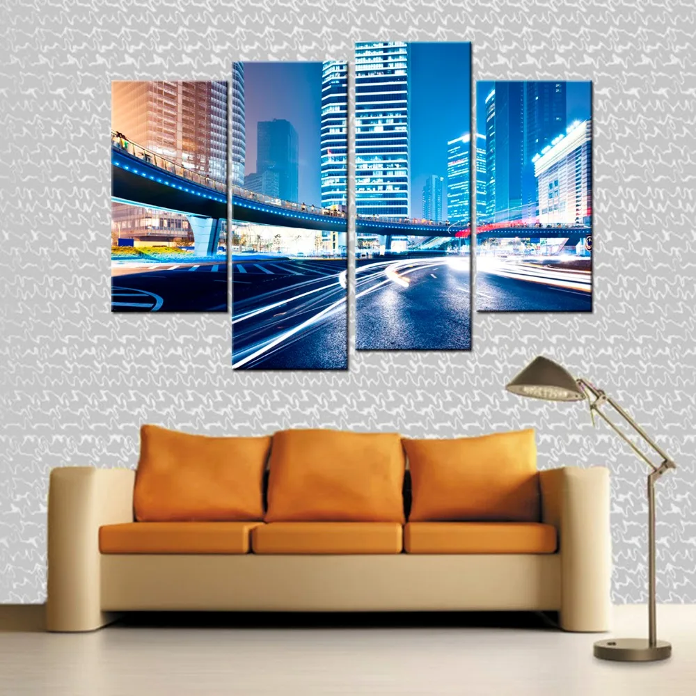 4 шт./компл. современные настенные художественные картины на холсте для гостиной