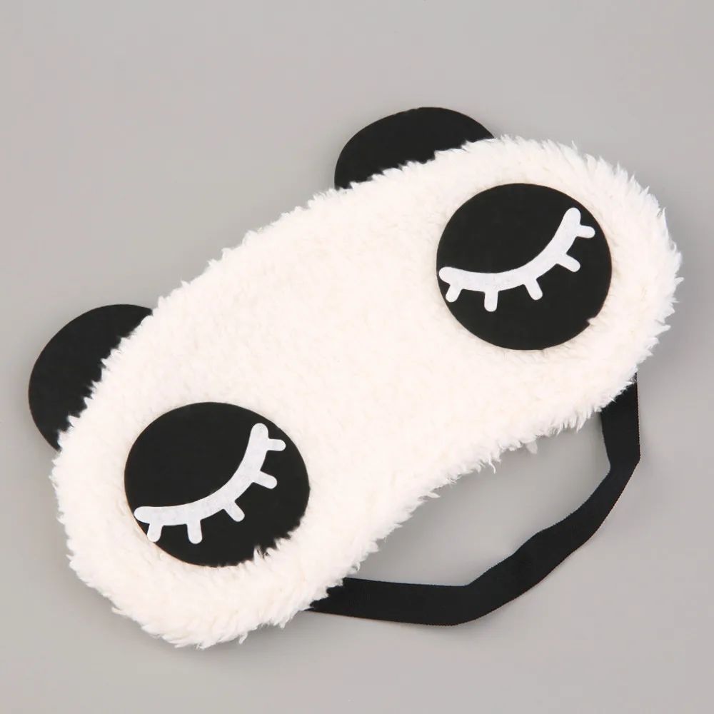 Симпатичная маска для сна в виде панды лица повязка на глаза 4 шаблона Eyemask белый