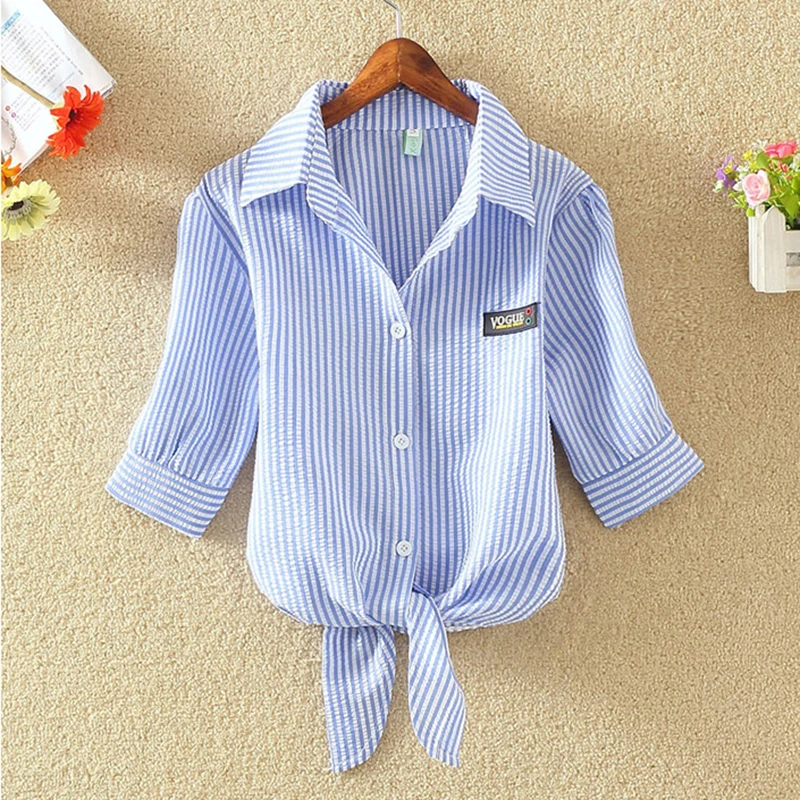 Chemise Femme женские рубашки блузки в полоску блузка Корейском стиле топы blusas y