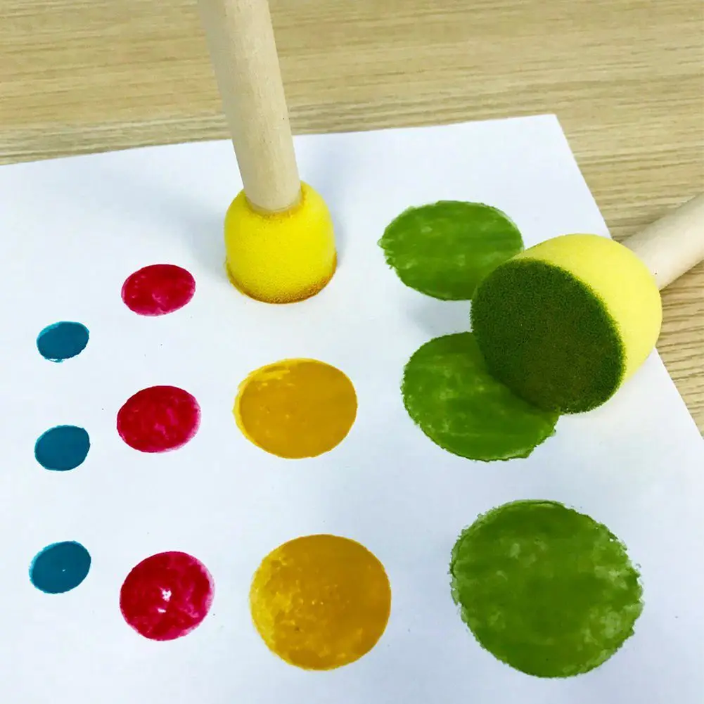 

Hot sale Foam Pouncer Assortment-Sponge Painting Stippler Set 24/pkg-Foam Brush Value Pack-6(1/2 inch),6(3/4 inch),6(1-3/16 in