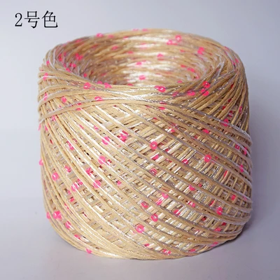Новинка 250 г уникальный мерсеризованный хлопок с блестящей нитью skein Crafts толстая пряжа для вязания швейной нити, X3053 - Цвет: 02