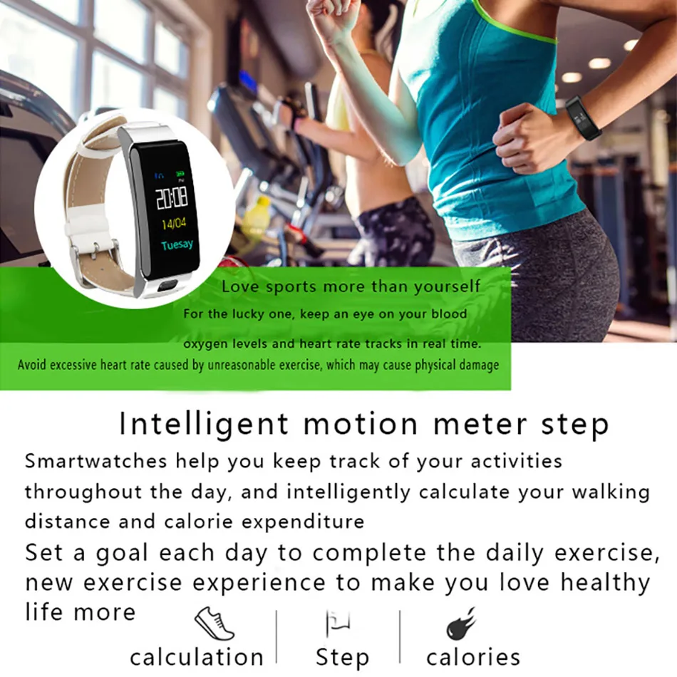 Фитнес часы для мужчин и женщин Bluetooth Talk Band монитор сердечного ритма спортивные