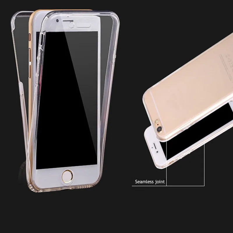Для iPhone 8 7 6 чехол Ультратонкий ТПУ мягкий простой 360 полная защитная крышка для