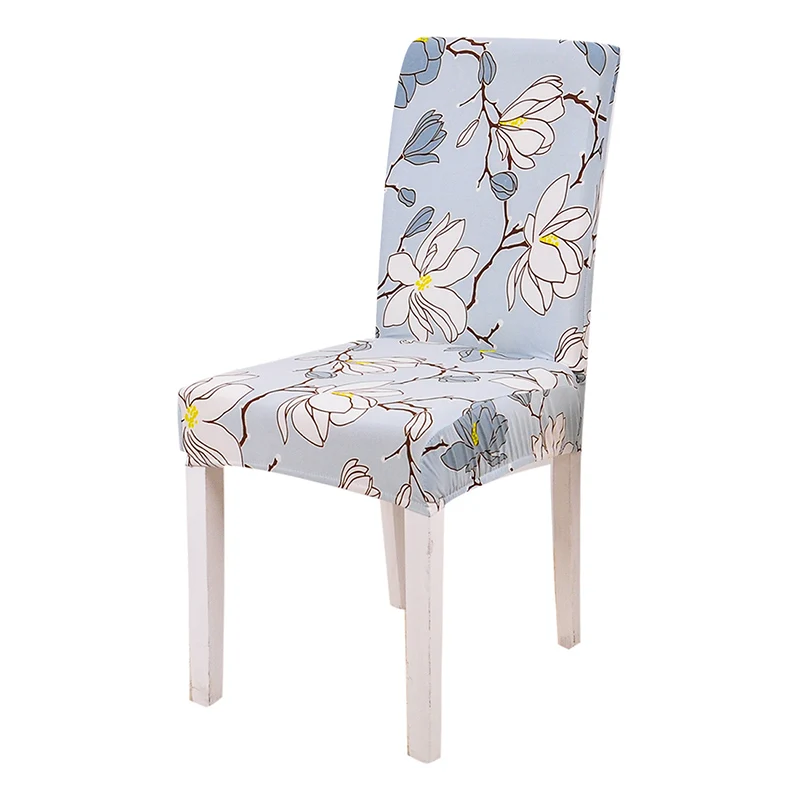 Light Steel Blue Forcheer, спандекс, Чехол для стула, современный эластичный чехол для обеденного сиденья для банкета, свадьбы, ресторана, отеля, цветочный принт, для комнаты - Цвет: Light Steel Blue