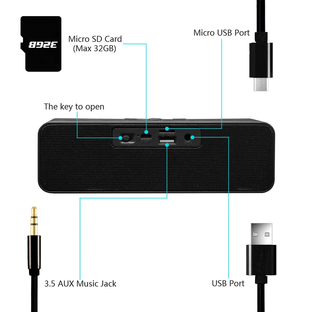 HOPESTAR H13 bluetooth динамик MP3 parlantes Bluetooth Звуковая система 3D стерео музыка Саундбар с микрофоном TF карта радио поддерживается