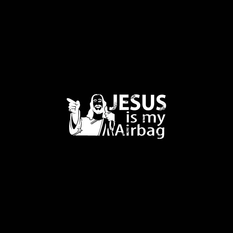 YJZT 12 7 см * 5 8 и надписью JESUS IS MY подушка безопасности для Виниловая пленка