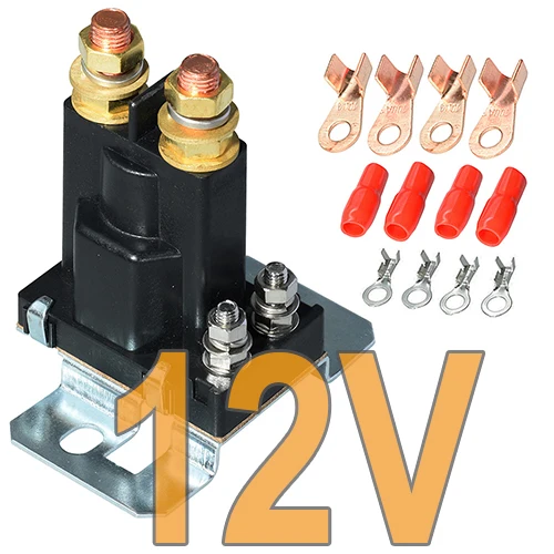 12V Стартер высокого тока 500A 12 В/24 В 4Pin Авто главный выключатель питания светодиодный аккумулятор изолятор вкл/выкл переключатель управления+ клеммы - Цвет: 12V
