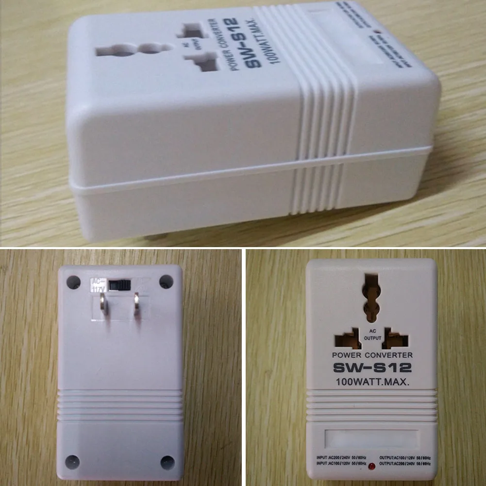 Электрические Мощность Convering устройство S12 110 V до 220 100 W шаг вверх и вниз двойной