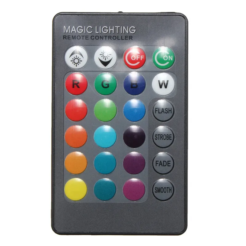 Dimmable E27 RGB LED Light Color Changing Lamp Bulb 24 key IR Remote Controller 85-265V 3W | Освещение