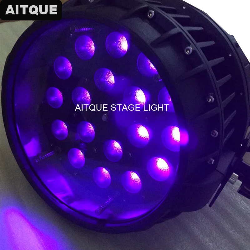 20lot Outdoor ip65 led lighting par motorized stage can 18x18w 64 rgbwa uv aluminium | Лампы и освещение