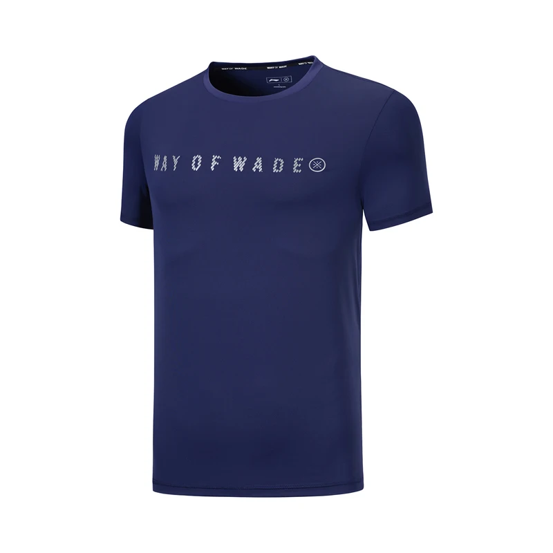 Li-Ning Мужская серия WADE Jersey 84% полиэстер 16% спандекс на сухой анти УФ тонкий подклад крутые спортивные футболки ATSP129 CAMJ19
