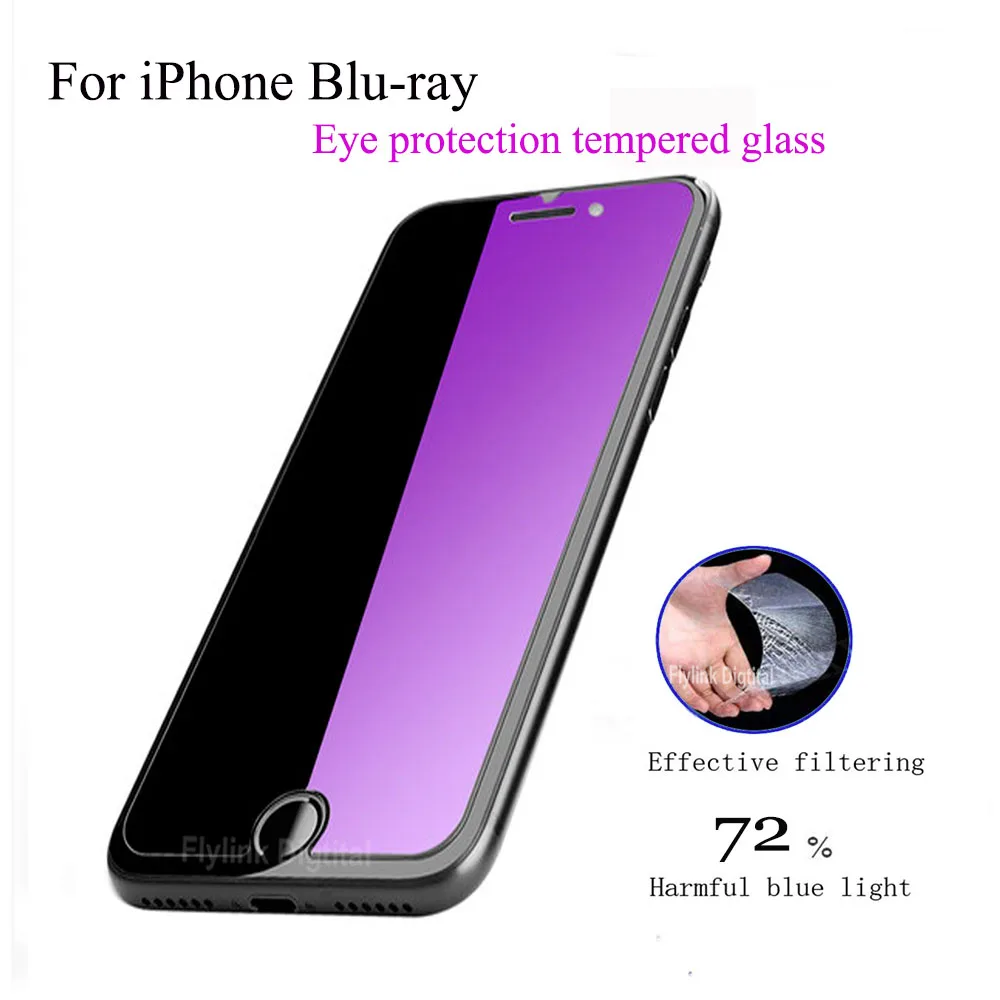 Закаленное стекло для защиты зрения iphone 6 7 защита экрана с защитой от синего