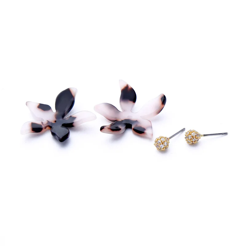 Cute resin flower earrings fashion crystal stud for women earring gift | Украшения и аксессуары