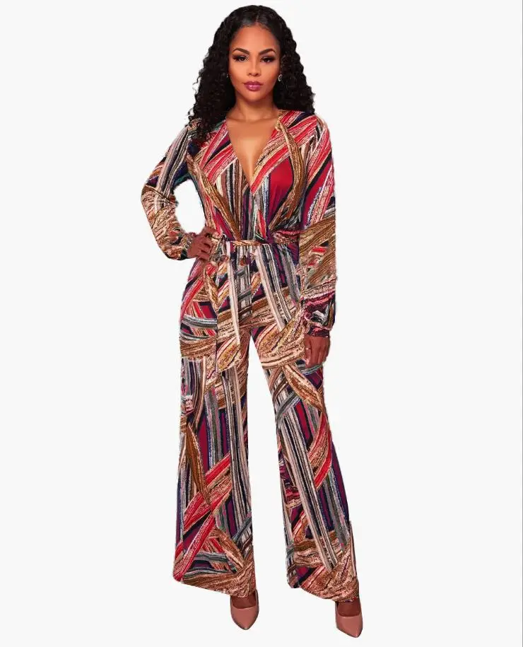 Новая осень и зима 2018 модный Африканский стиль сексуальный геометрический цвет