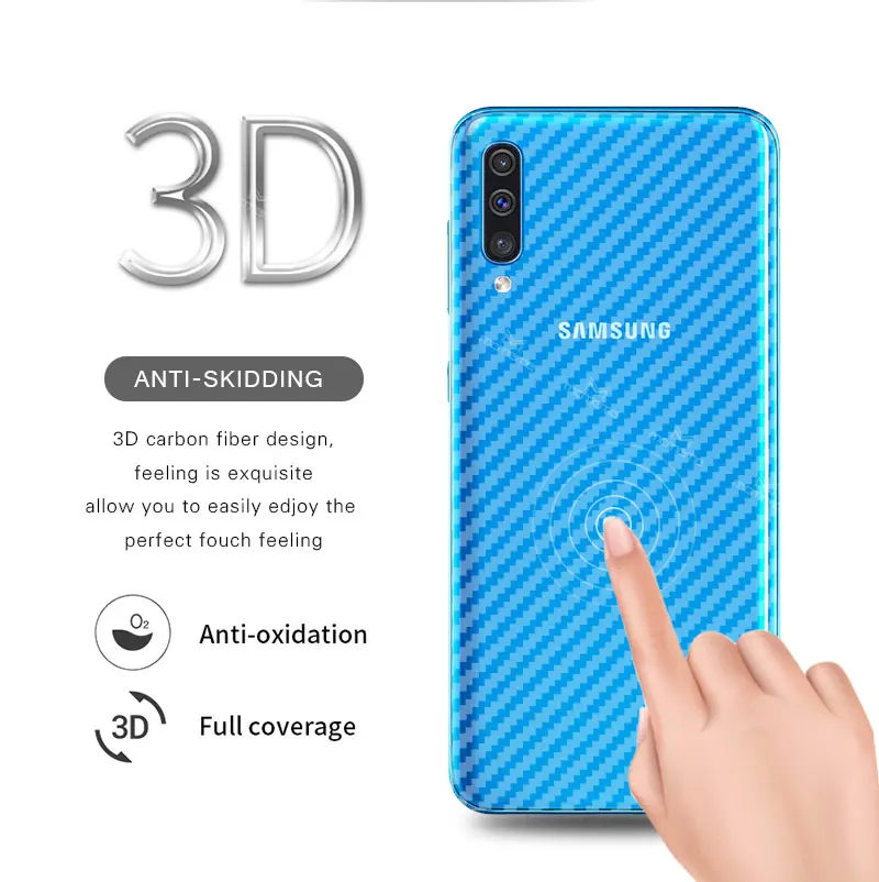 3D Защитная пленка для экрана из углеродного волокна задняя Samsung Galaxy A30 A50 полное