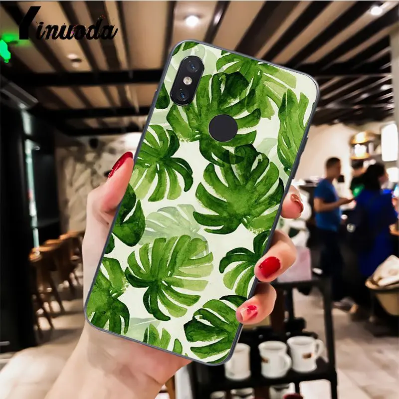 Чехол для телефона Yinuoda с рисунком листьев пальмы Xiaomi Redm4X 6A 5A 7A Redmi5 5Plus Note8 8Pro 7 mi A1