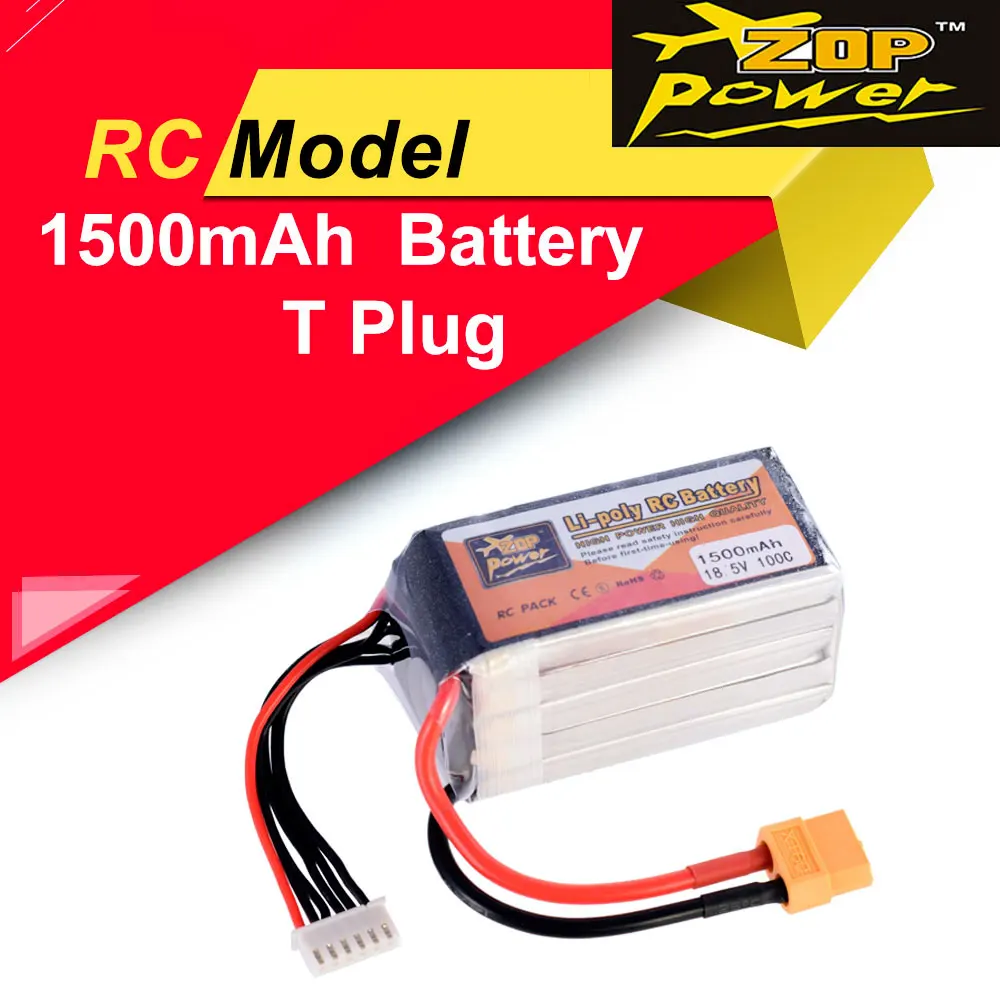 ZOP Power 7 4 V 11 1 14 8 18 5 1500mAh 100C 2S 3S 4S 5S Lipo Battery XT60 Plug Для радиоуправляемого дрона