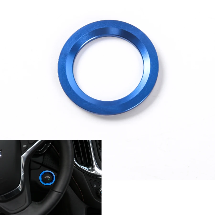 

Car Interior Engine Start Stop Button Switch Ring Trim Sticker Styling For Chevrolet Equinox 2017+ Aluminum Alloy
