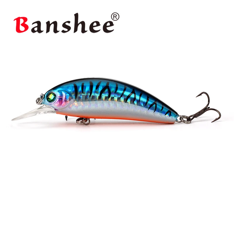 54mm 4.7g Banshee 54 мм 4,7 г плавающий/кривошипный Воблер для рыбалка на щуку рыболовный воблер приманка искусственная/Жесткая Приманка Черный Гольян рыболовные приманки - Цвет: 54mm 4.7g