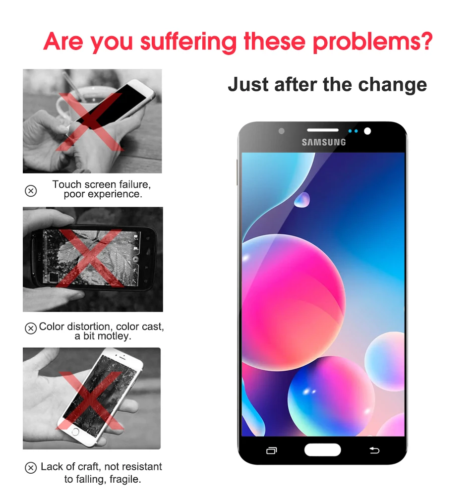 AMOLED сенсор Замена ЖК-дисплей s для Samsung Galaxy J7 j710 J710FN J710F J710M J710Y J710G ЖК-дисплей сенсорный дигитайзер экран