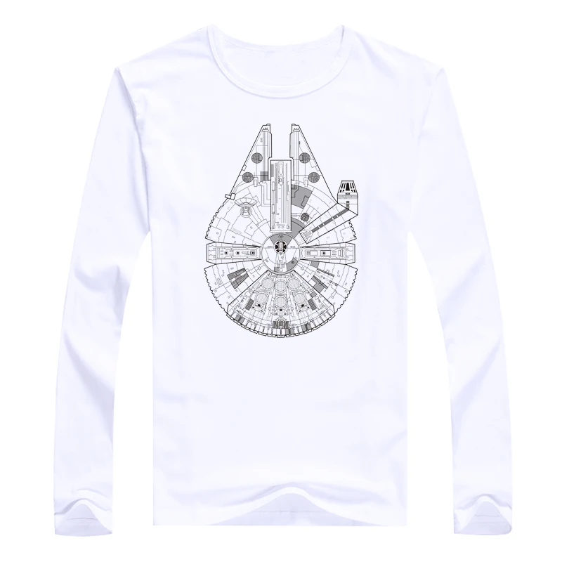 Мужская футболка Звездные войны брендовая хлопковая с длинным рукавом реглан