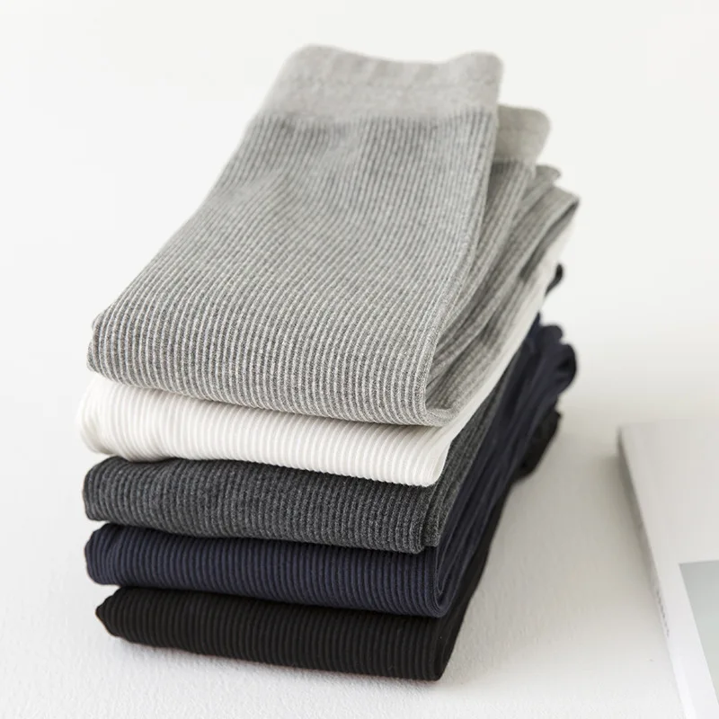 Женские леггинсы в рубчик черные серые облегающие штаны Удобные из хлопка и