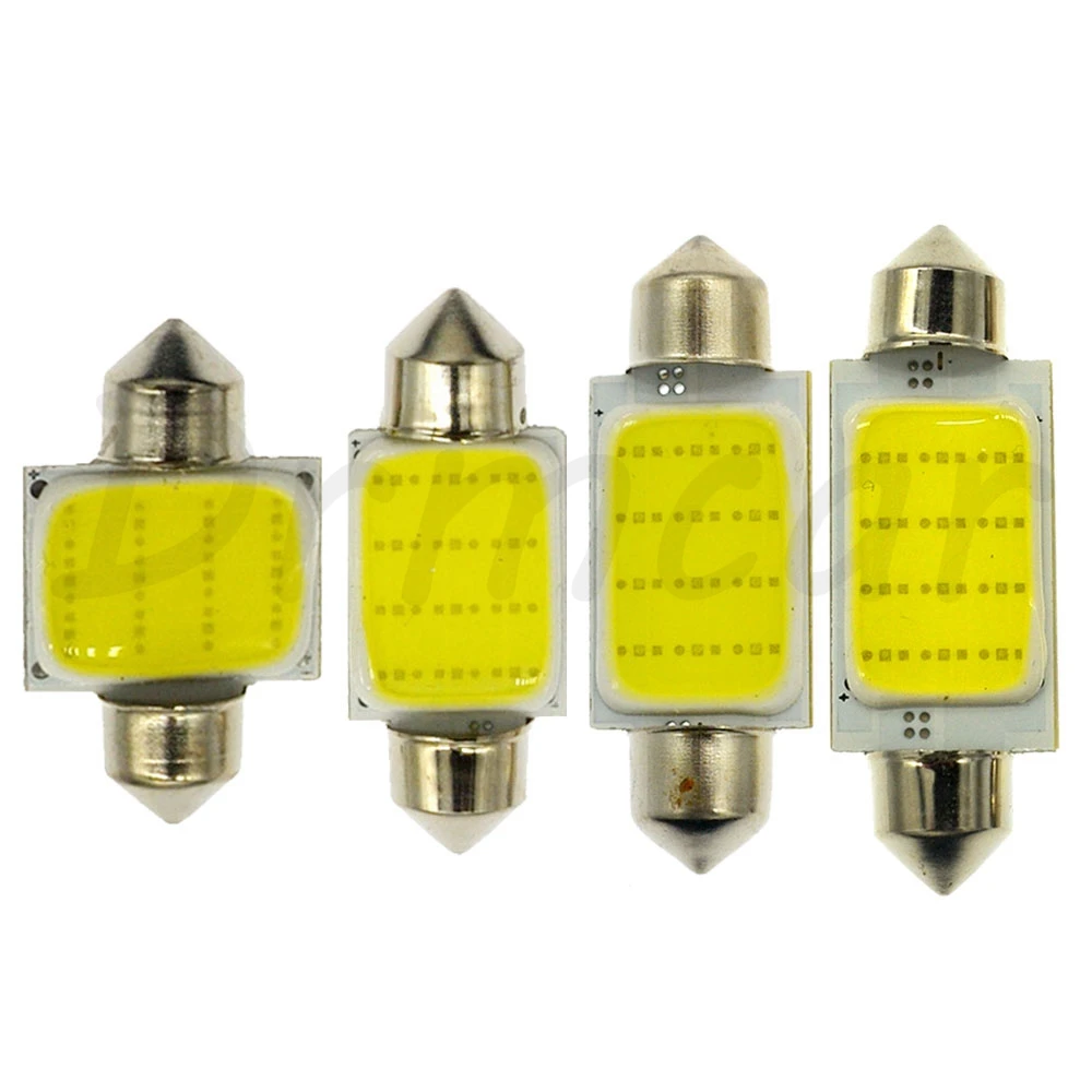 Белый 12 Led купол с фестонами светильник Cob C5W C10W лампы 31 мм 36 мм 39 мм 42 мм Автомобильные светодиодные лампы для чтения светильник номерного знака двери резервного копирования лампа