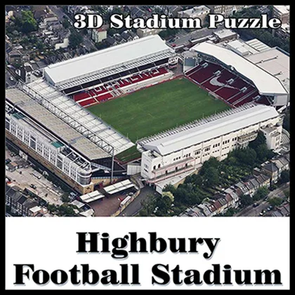 Highbury 3D модель головоломки настоящая Фотография здания игрушечные лошадки бумага satdium Soccerfootball сувенир для взрослых diy Рождество Хэллоуин подарок на день рожден - Цвет: Highbury