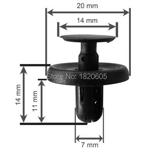 

100x Under Cover Fastener Clips For Lexus IS250 IS350 LS430 LS460 GS300 For Toyota Avalon Camry Solara 7mm Hole 90467-07201