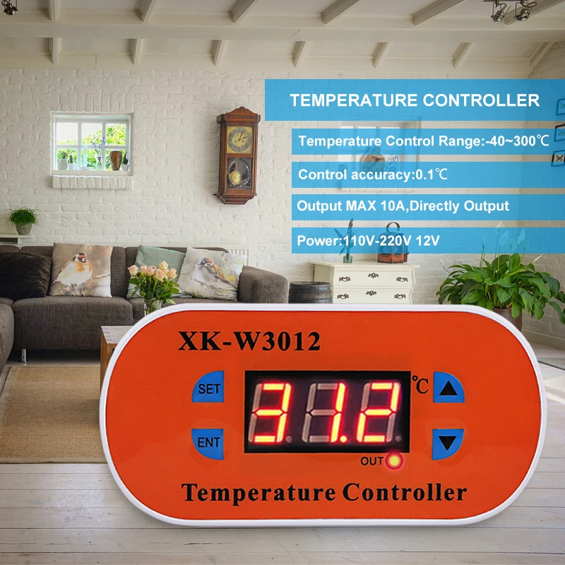 W3012 DC 12 V 110 V-220 V AC цифровой регулятор температуры светодиодный дисплей термостата с нагревательным охлаждением