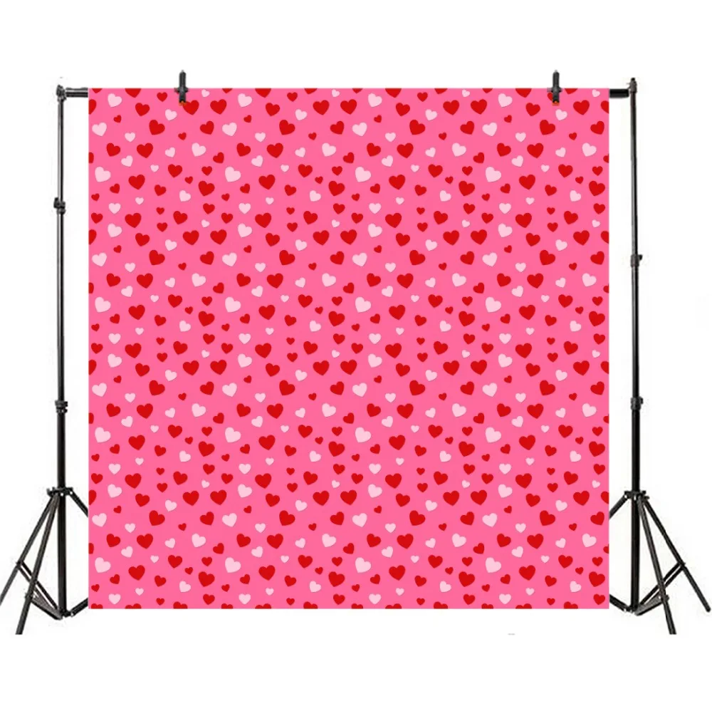 Laeacco Red Love Heart Valentine's Day Birthday Party Decor Baby Portrait Photo Backdrops Photographic Backgrounds Studio |