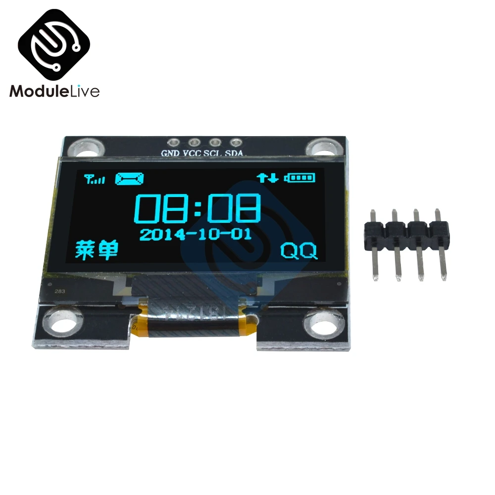 4PIN 1 3 &quot1 дюймов IIC I2C серийный 128x64 SSH1106 OLED ЖК-дисплей синий экран модуль для Arduino |