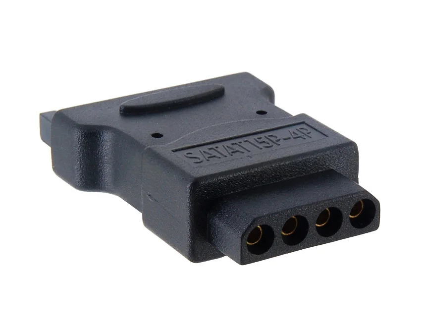 15 контактный SATA кабель питания папа к Molex 4 контактному IDE жесткому диску адаптер 2