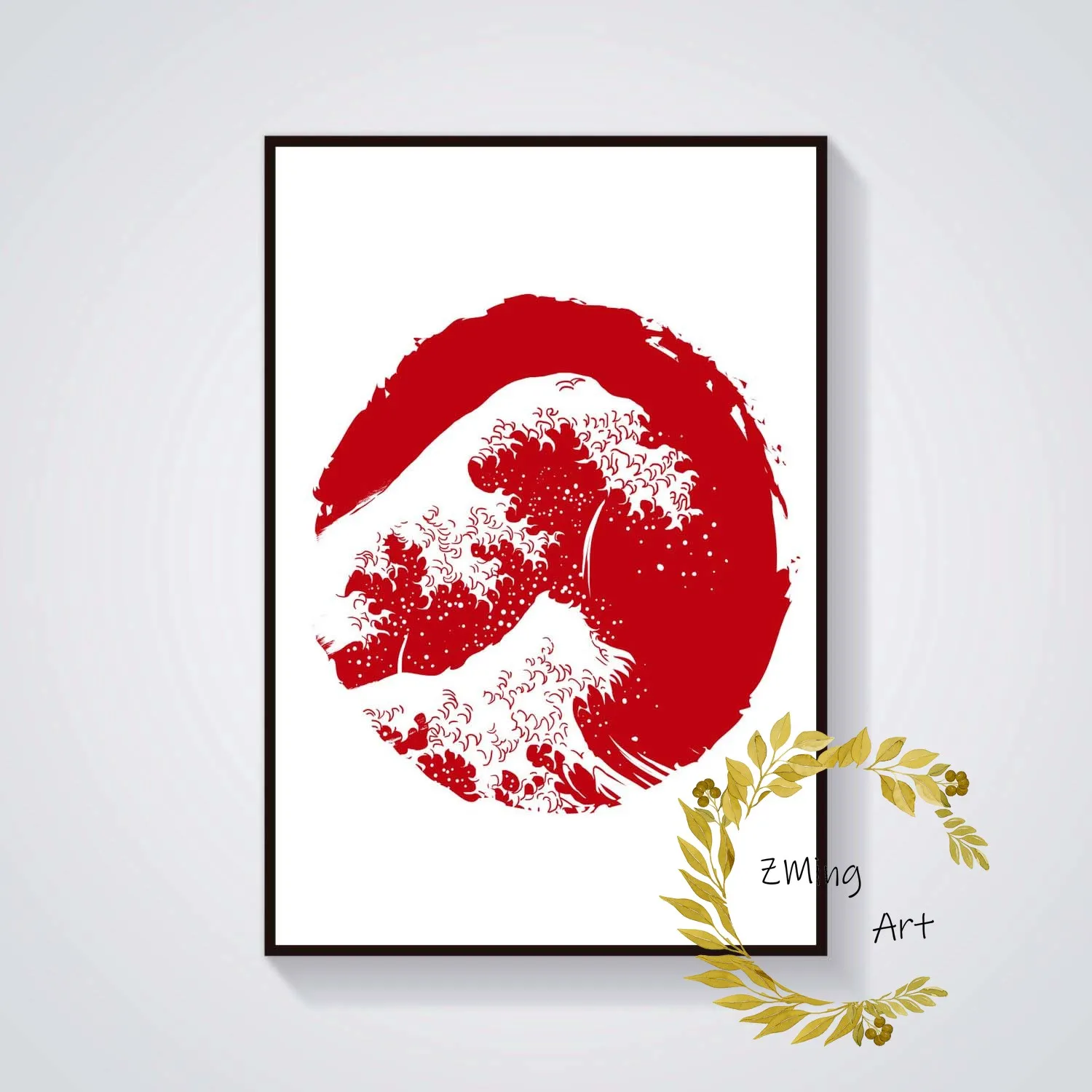 Japan Japanese Style Art Samurai Torii Legendary Buda Fujiyama Bamboo Poster | Дом и сад
