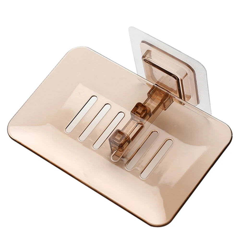 Soap Dish Bathroom Storage Rack Plate Soap Dish Holder Suction Cup Soap Box Crate Shelf Wall Tableware Basket Accessories